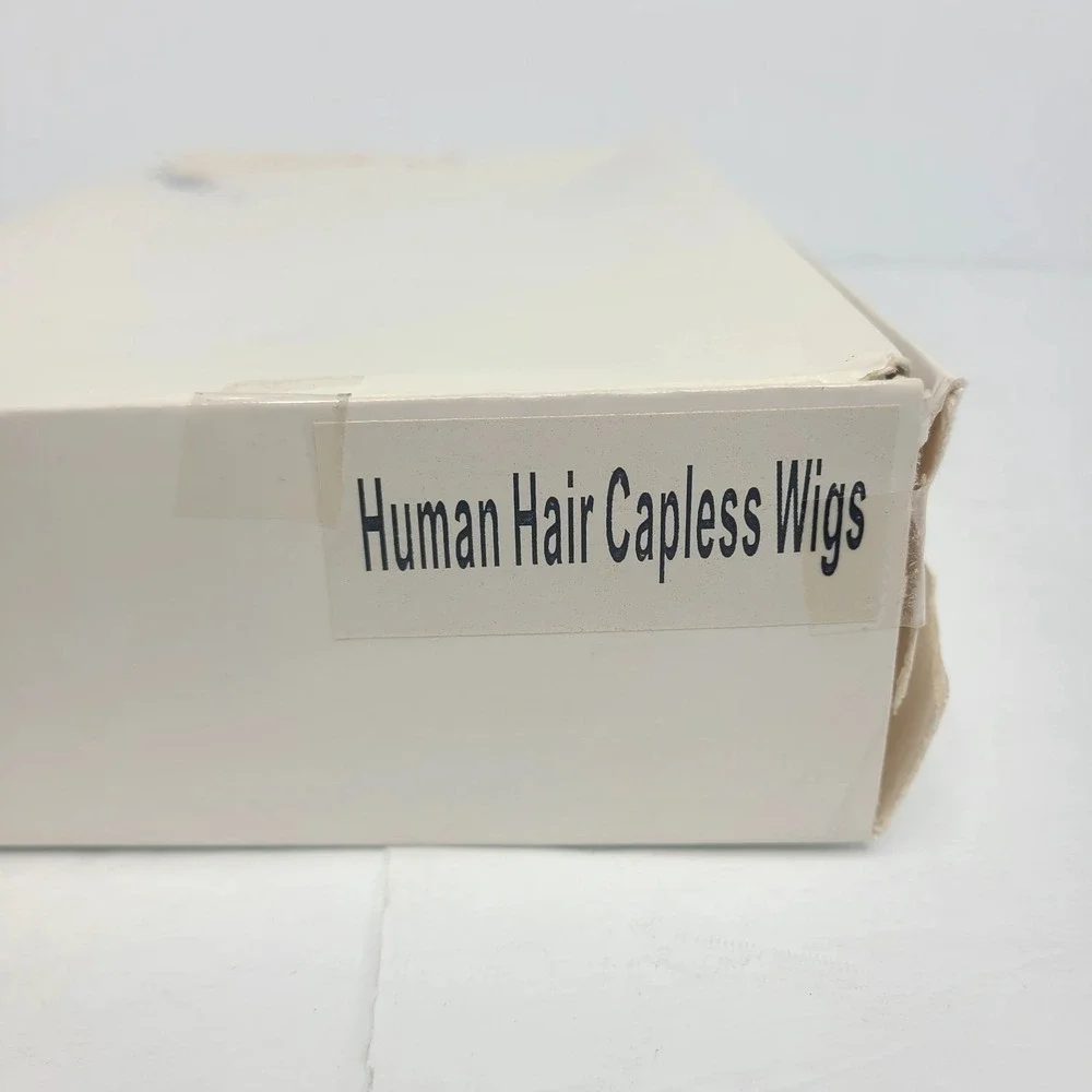 Human Hair Wig Blonde Pixie Cut‎ Capless Mono Top Clip In Breathable Wefted Back